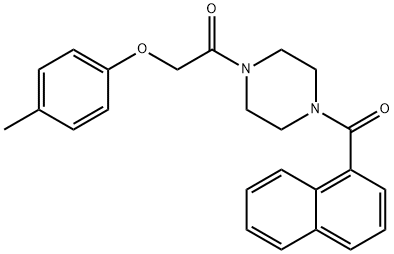 2-(4-methylphenoxy)-1-[4-(naphthalen-1-ylcarbonyl)piperazin-1-yl]ethanone 结构式