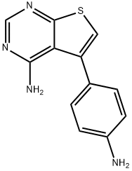 5-(4-aminophenyl)-Thieno[2,3-d]pyrimidin-4-amine 结构式