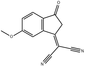 6-甲氧基-3-(二氰基亚甲基)靛酮 结构式