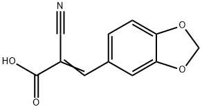 3-(苯并[D][1,3]二氧戊环-5-基)-2-氰基丙烯酸 结构式