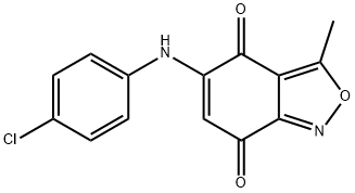 5-((4-Chlorophenyl)amino)-3-methylbenzo[c]isoxazole-4,7-dione 结构式