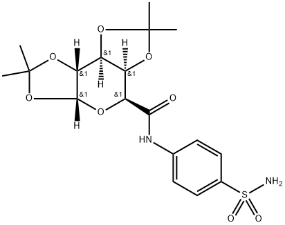 1,2:3,4-二-O-异丙亚基-4'-氨基磺酰基-ALPHA-D-吡喃半乳糖醛酰苯胺 结构式