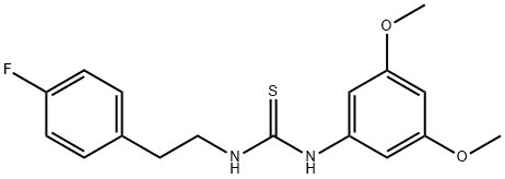 1-(3,5-dimethoxyphenyl)-3-[2-(4-fluorophenyl)ethyl]thiourea 结构式