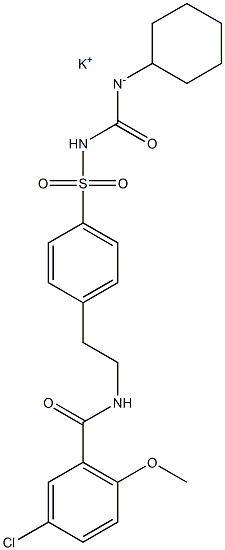 Glyburide (potassium salt) 结构式