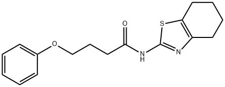 4-phenoxy-N-(4,5,6,7-tetrahydro-1,3-benzothiazol-2-yl)butanamide 结构式