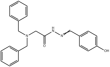 (E)-2-(dibenzylamino)-N'-(4-hydroxybenzylidene)acetohydrazide 结构式