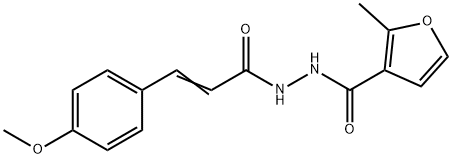 N'-[3-(4-methoxyphenyl)acryloyl]-2-methyl-3-furohydrazide 结构式