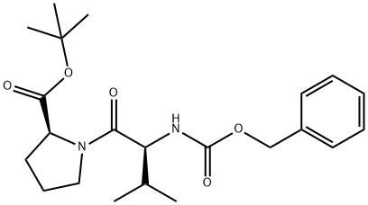(S)-叔-丁基 1-((S)-2-(((苄氧基)羰基)氨基)-3-甲基丁酰)吡咯烷-2-甲酸基酯 结构式