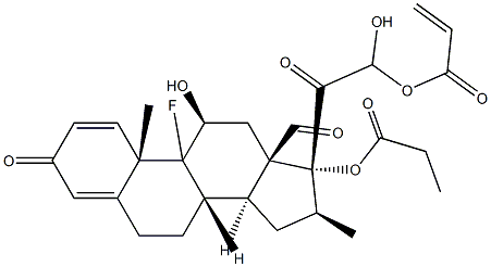 (E)-9-氟-11BETA,20-二羟基-16BETA-甲基-3-氧代孕甾烷-1,4,17(20)-三烯-21-醛 结构式