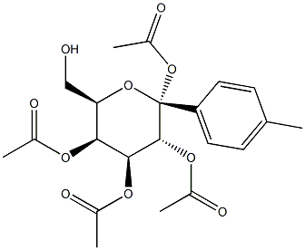 4-甲基苯基 四-O-乙酰基-Α-D-吡喃半乳糖苷 结构式