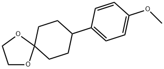 8-(4-methoxyphenyl)-1,4-dioxaspiro[4.5]decane 结构式