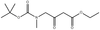 4-[[(1,1-dimethylethoxy)carbonyl]methylamino]-3-oxoButanoic acid ethyl ester 结构式