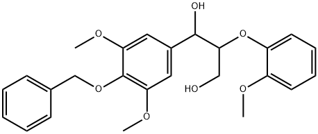 1 -(4 -(苄氧基)-3,5-二甲氧基苯基)-2(2-甲氧基苯氧基)丙烷-1,3-二醇 结构式