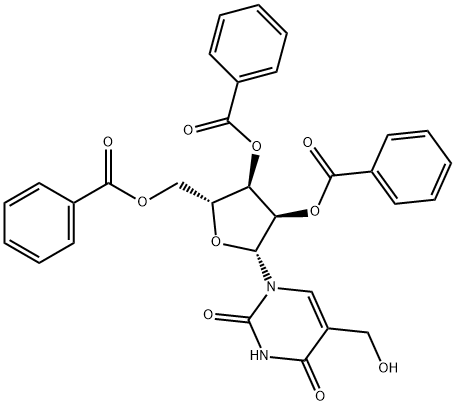 2',3',5'-Tri-O-benzoyl-5-hydroxymethyluridine 结构式