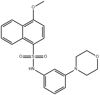 4-methoxy-N-[3-(morpholin-4-yl)phenyl]naphthalene-1-sulfonamide 结构式