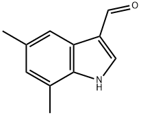 5,7-二甲基吲哚-3-甲醛 结构式