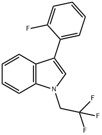 3-(2-Fluorophenyl)-1-(2,2,2-trifluoroethyl)-1H-indole 结构式