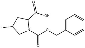 N-CBZ-顺式-4-氟-L-脯氨酸 结构式