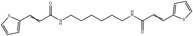 (2E,2'E)-N,N'-hexane-1,6-diylbis[3-(thiophen-2-yl)prop-2-enamide] 结构式