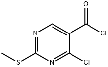 4-氯-2-甲巯基嘧啶-5-甲酰氯 结构式