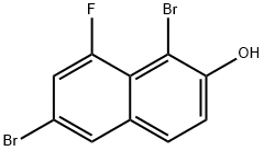 1,6-dibromo-8-fluoro-2-naphthol 结构式