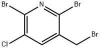 2,6-Dibromo-3-(bromomethyl)-5-chloropyridine 结构式