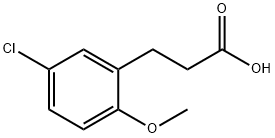 3-(5-chloro-2-methoxyphenyl)propanoic acid 结构式