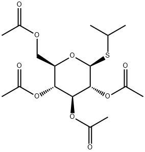 1-甲基乙基 1-硫代-BETA-D-吡喃葡萄糖苷 2,3,4,6-四乙酸酯 结构式