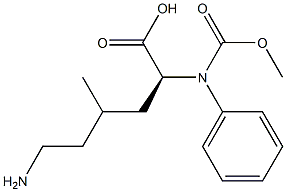 (2S)-6-amino-4-methyl-2-(phenylmethoxycarbonylamino)hexanoic acid 结构式