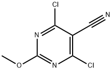 4,6-dichloro-2-methoxy-pyrimidine-5-carbonitrile 结构式