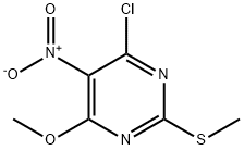 2-甲硫基-4-氯-5-硝基-6-甲氧基嘧啶 100MG 结构式