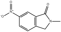 2-甲基-6-硝基异吲哚啉-1-酮 结构式