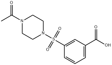 3-((4-乙酰哌嗪-1-基)磺酰基)苯甲酸 结构式