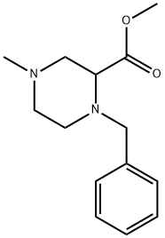 1-Benzyl-4-methyl piperazine-2-Carboxylic acid methyl ester 结构式