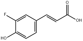 (2E)-3-氟-4-羟基肉桂酸 结构式