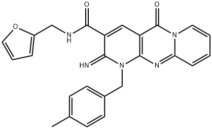 N-(2-furylmethyl)-2-imino-1-(4-methylbenzyl)-5-oxo-1,5-dihydro-2H-dipyrido[1,2-a:2,3-d]pyrimidine-3-carboxamide 结构式