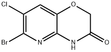 6-bromo-7-chloro-2H-pyrido[3,2-b][1,4]oxazin-3(4H)-one 结构式
