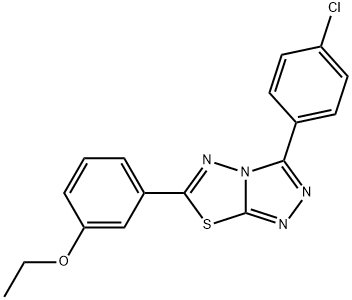 3-(4-chlorophenyl)-6-(3-ethoxyphenyl)[1,2,4]triazolo[3,4-b][1,3,4]thiadiazole 结构式