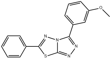 3-(3-methoxyphenyl)-6-phenyl[1,2,4]triazolo[3,4-b][1,3,4]thiadiazole 结构式