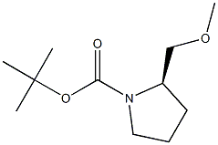 (R)-tert-butyl 2-(methoxymethyl)pyrrolidine-1-carboxylate 结构式