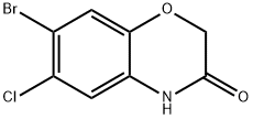 7-溴-6-氯-3,4-二氢-2H-1,4-苯并噁嗪-3-酮 结构式