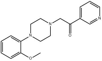 2-(4-(2-甲氧苯基)哌嗪-1-基)-1-(吡啶-3-基)乙酮 结构式