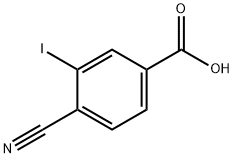 4-氰基-3-碘苯甲酸 结构式
