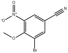 3-bromo-4-methoxy-5-nitrobenzonitrile 结构式