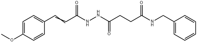 N-benzyl-4-{2-[3-(4-methoxyphenyl)acryloyl]hydrazino}-4-oxobutanamide 结构式