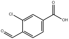 3-氯-4-甲酰基苯甲酸 结构式