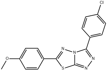 3-(4-chlorophenyl)-6-(4-methoxyphenyl)[1,2,4]triazolo[3,4-b][1,3,4]thiadiazole 结构式