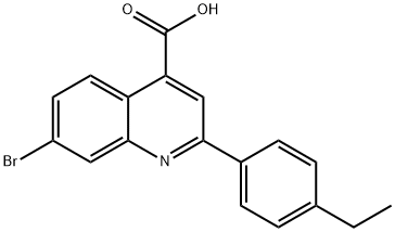 7-bromo-2-(4-ethylphenyl)quinoline-4-carboxylic acid 结构式