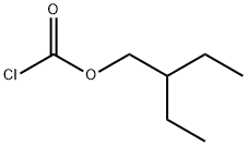 2-乙基-1-丁基氯甲酸酯 结构式