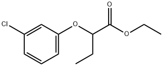 ethyl 2-(3-chlorophenoxy)butanoate 结构式